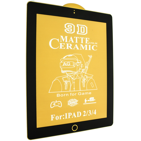 Гнучке скло Ceramic MATT для  iPad 2/3/4  матове з чорною рамкою (м`яка упаковка)-0